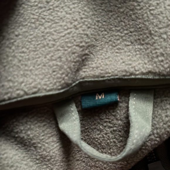 Olive Green Polar Fleece Cobble Hill Puzzle Vest - Picture 2 of 5